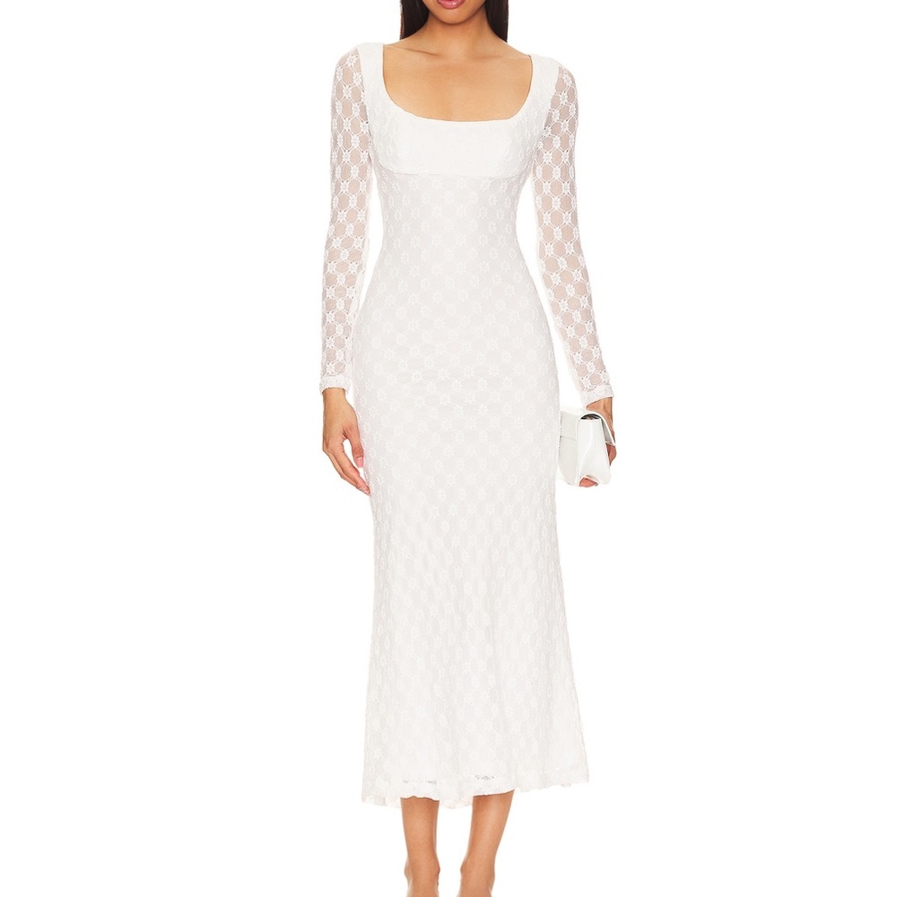 Adoni Midi Dress in White